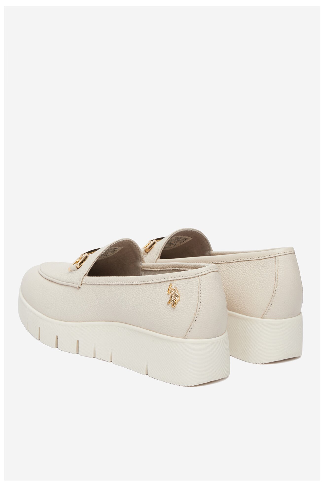 Mokasyny U.S. POLO ASSN. EO-NOVA001W/6L1 Złamana biel