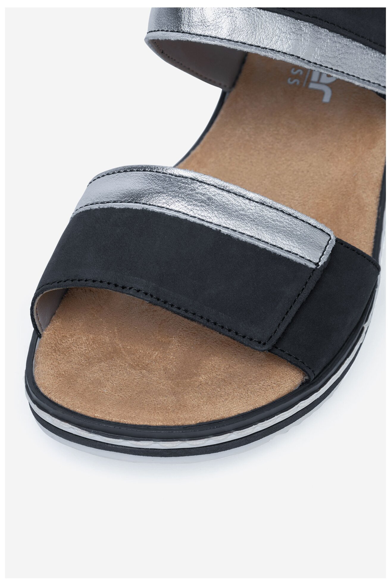 Szandál Rieker V36B9-14 FEKETE