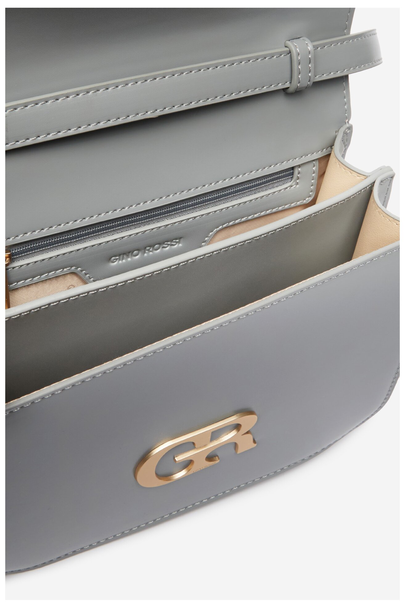 Сумка З Ремінцем Gino Rossi EO-EQ44A СВІТЛО-СІРИЙ