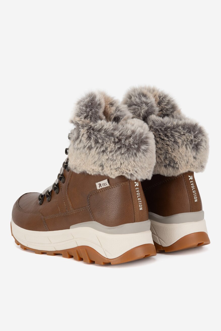 Rieker Revolution Lifestyle - Trzewiki skórzane ocieplane - 2230062963823