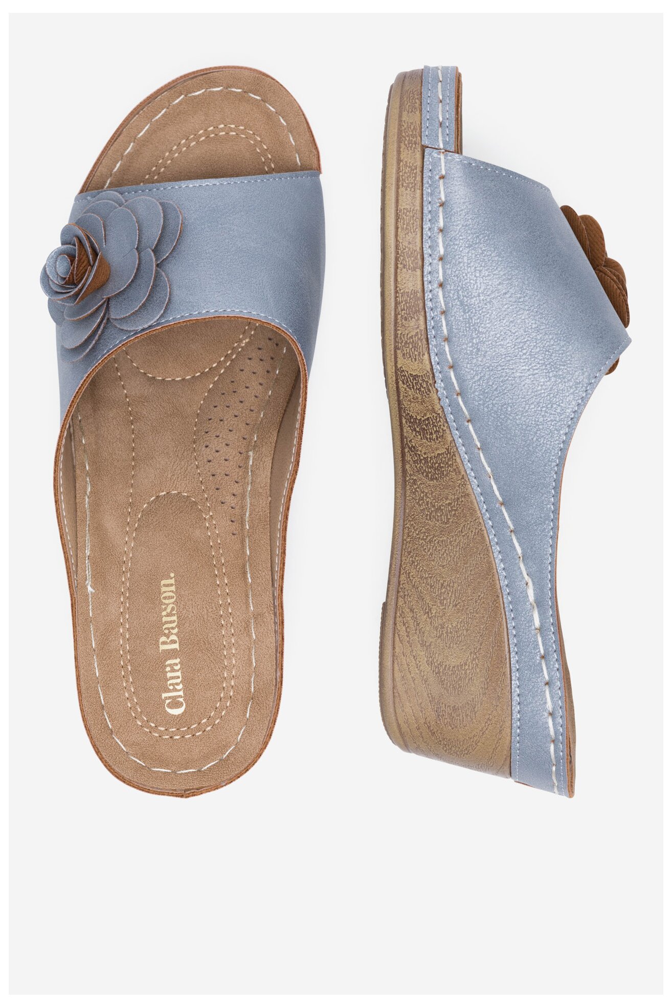 Klapki Clara Barson WYL05010-29 Niebieski