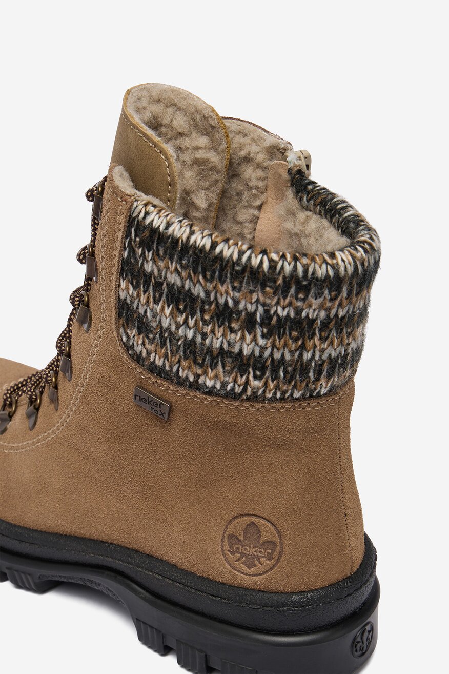 Rieker - Trzewiki zamszowe ocieplane - 2230085555890