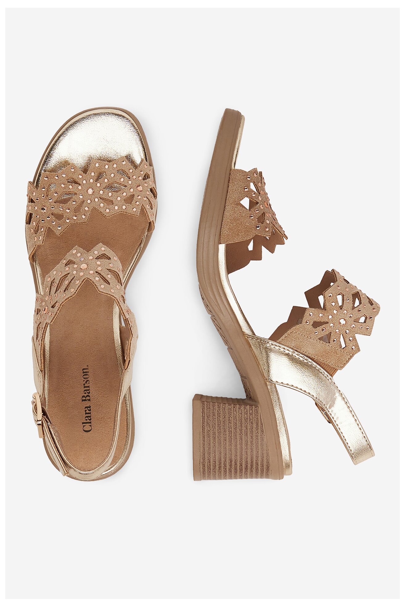 Sandały Clara Barson WS10006-08 Złoty