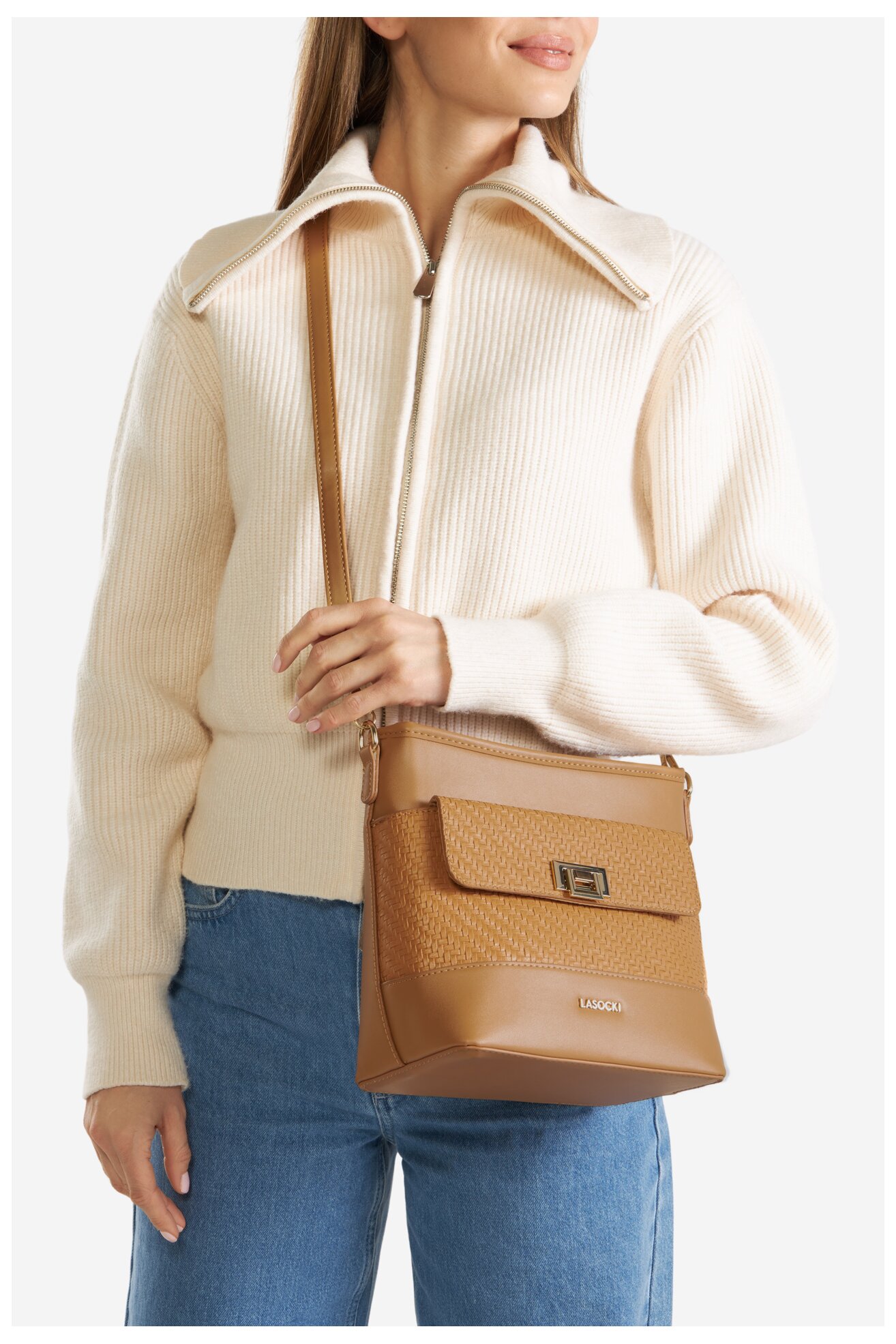 Дамска чанта Lasocki LSK-M-003-07 КАМЕЛ