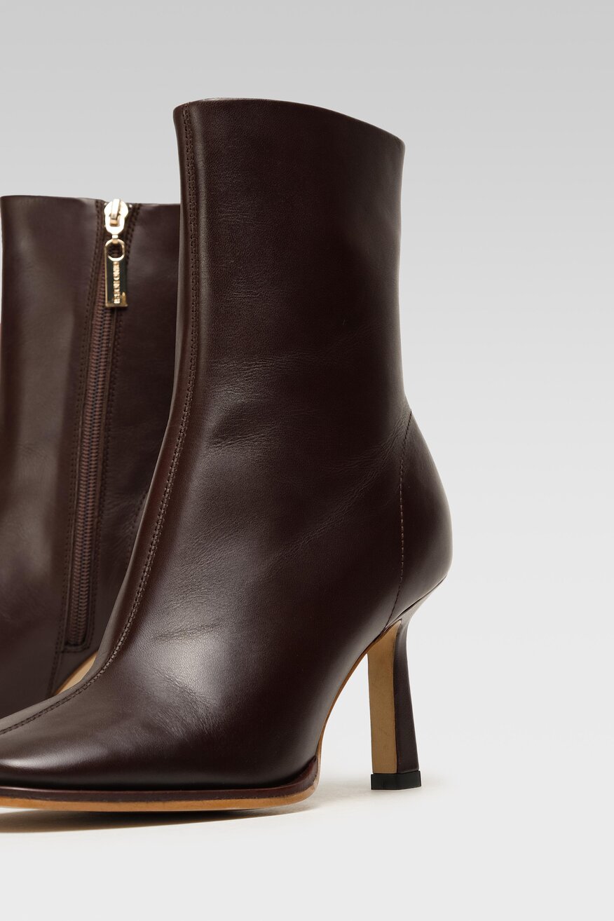 Gino Rossi - Botki skórzane na obcasie - 5904862270197