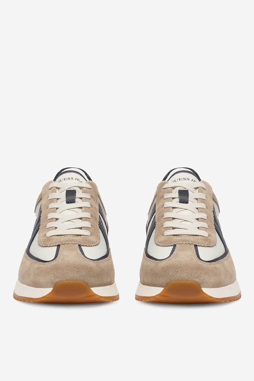 GUESS JEANS - Sneakersy skórzane - 5906751955598