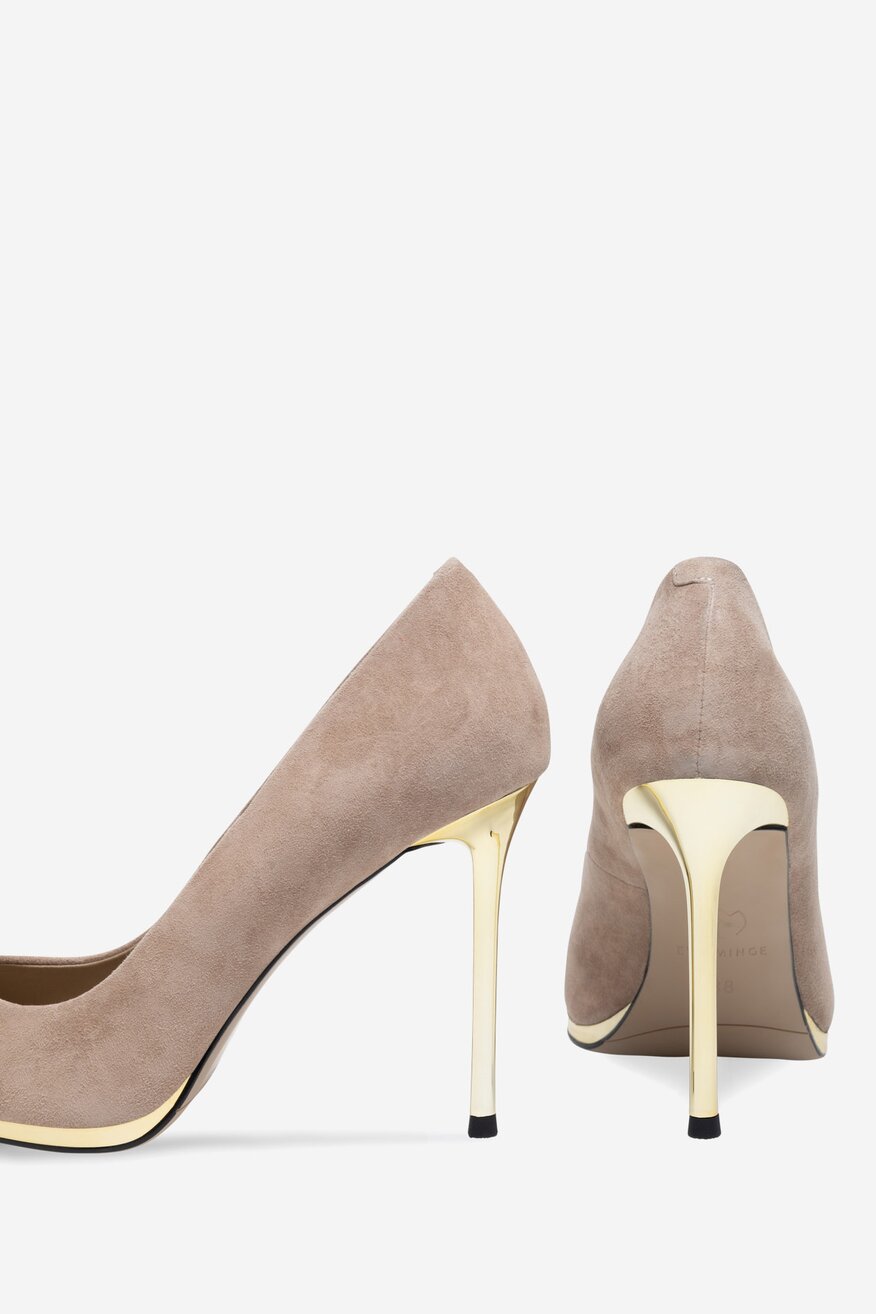 Pantofi cu toc EVA MINGE BEJ - 5905588372738