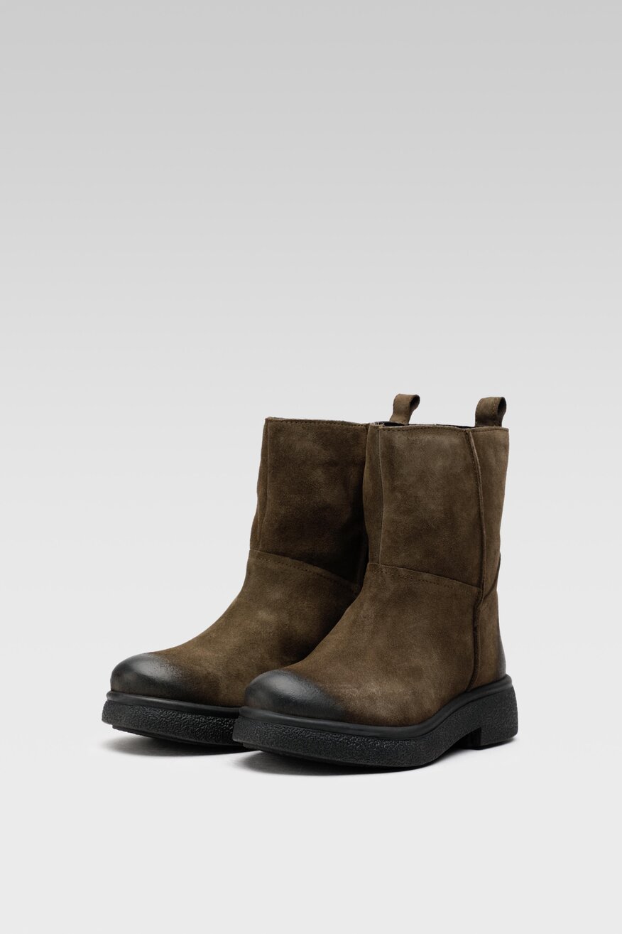 
                Lasocki - Skórzane botki zielone - 5904862262178