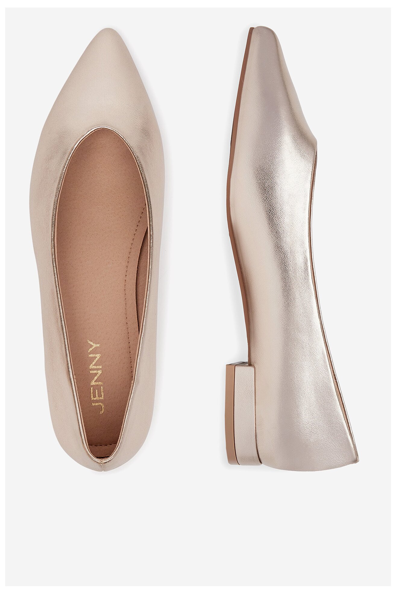 Baleriny Jenny WS20019-11 Złoty