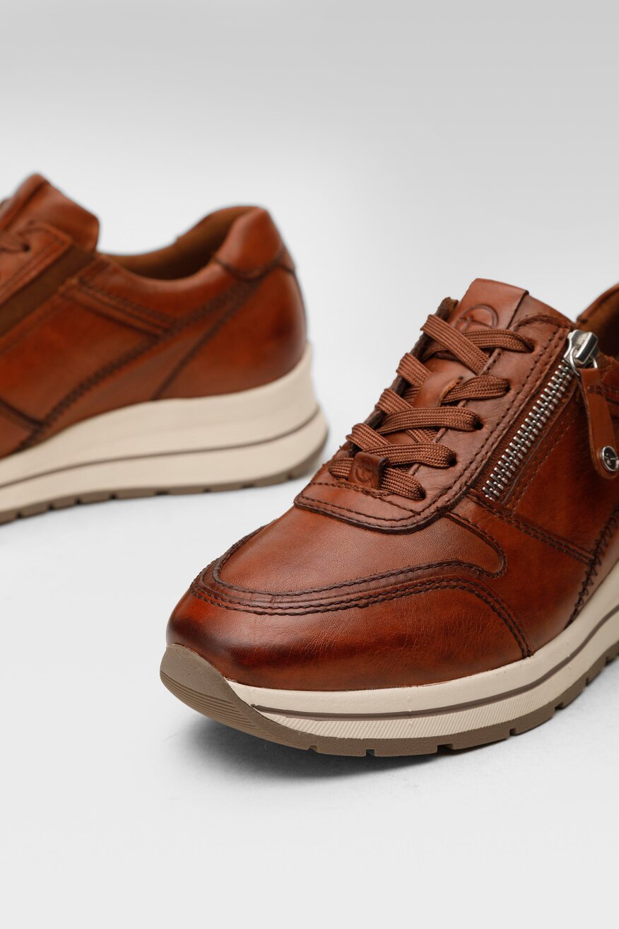 
                Tamaris - Skórzane półbuty brązowe - 5903698968339