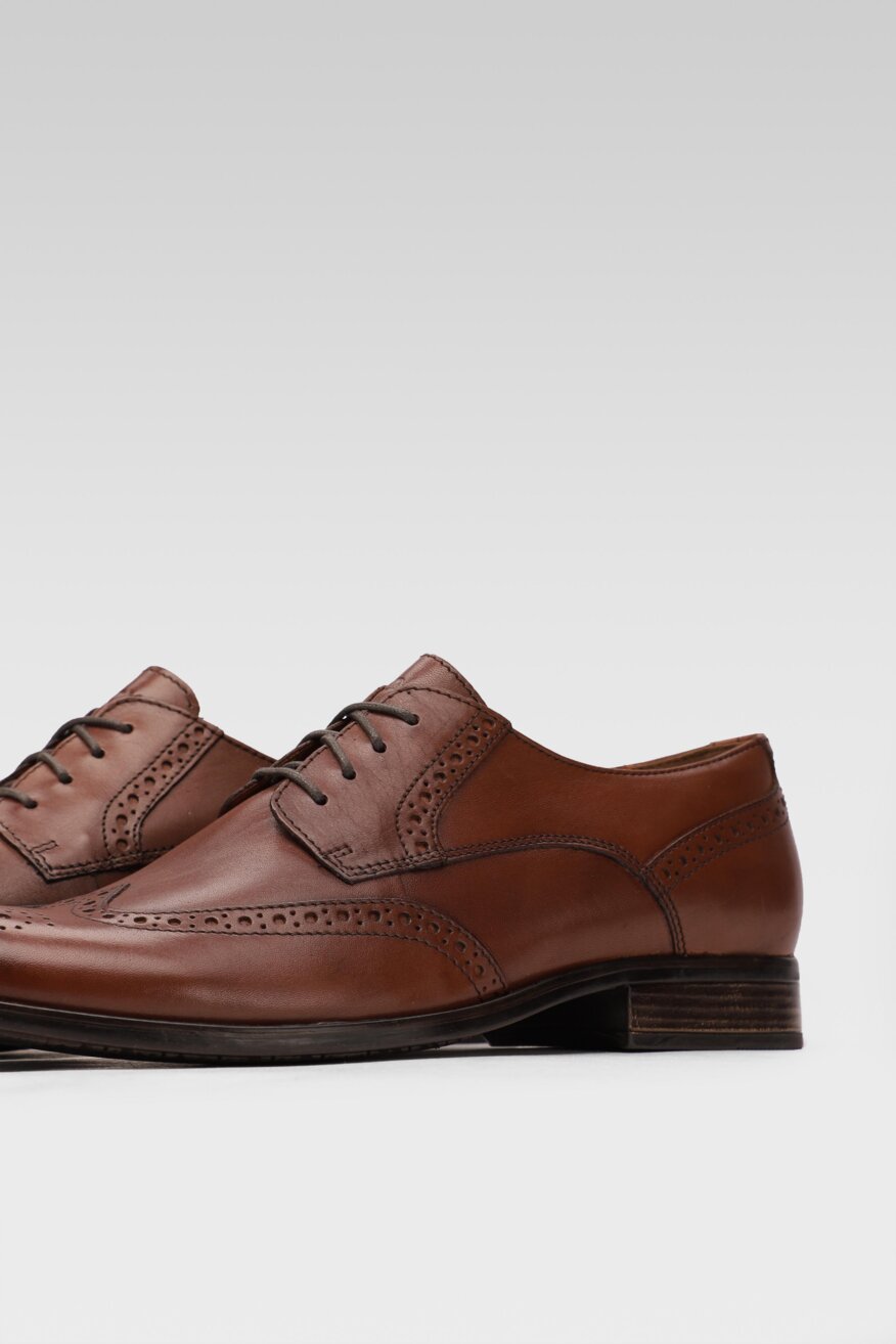 Lasocki for men - Skórzane półbuty brogsy - 5903698248325