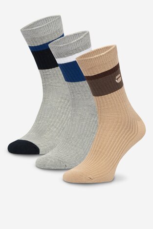 Шкарпетка G-STAR RAW CEO_LA_G-STAR_20258_Z_AW25 (3-PACK) СВІТЛО-СІРИЙ