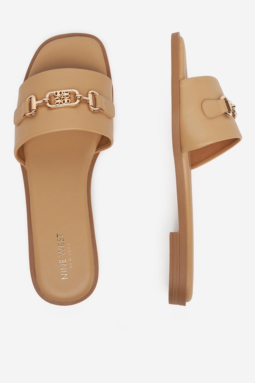 Джапанки NINE WEST ТЪМНОБЕЖОВ - 5906751042953