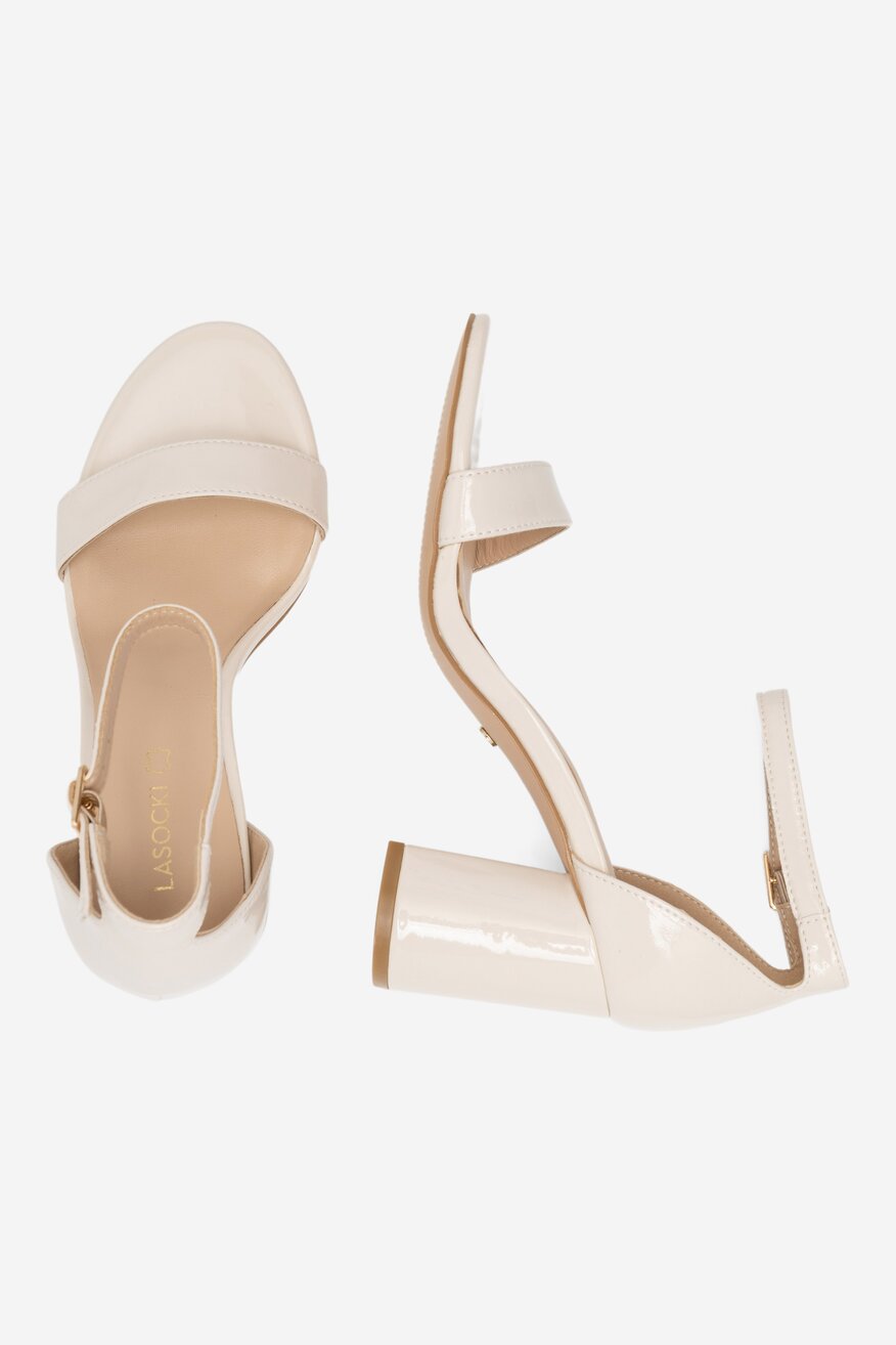 
                Lasocki - Sandały skórzane na słupku - 5904862640716