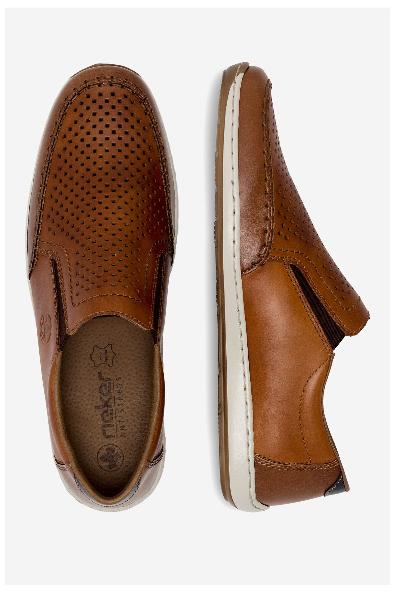 Półbuty Rieker 08868-24 Brązowy