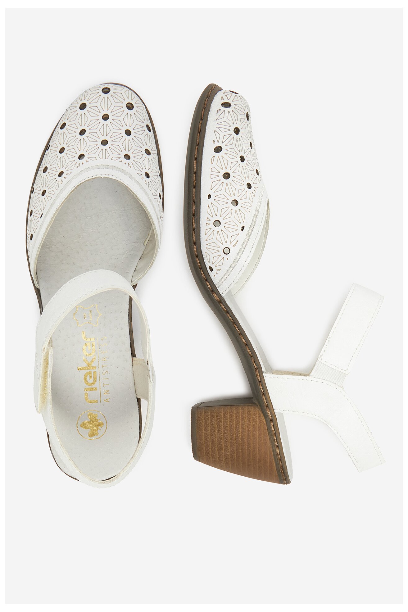 Sandały Rieker 40991-80 Biały