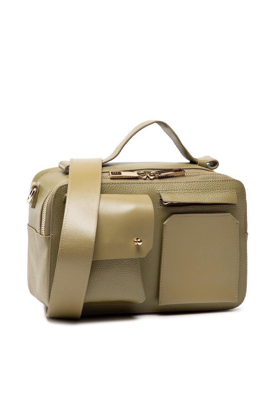 
                Gino Rossi - Torebka skórzana khaki - 5904248445041