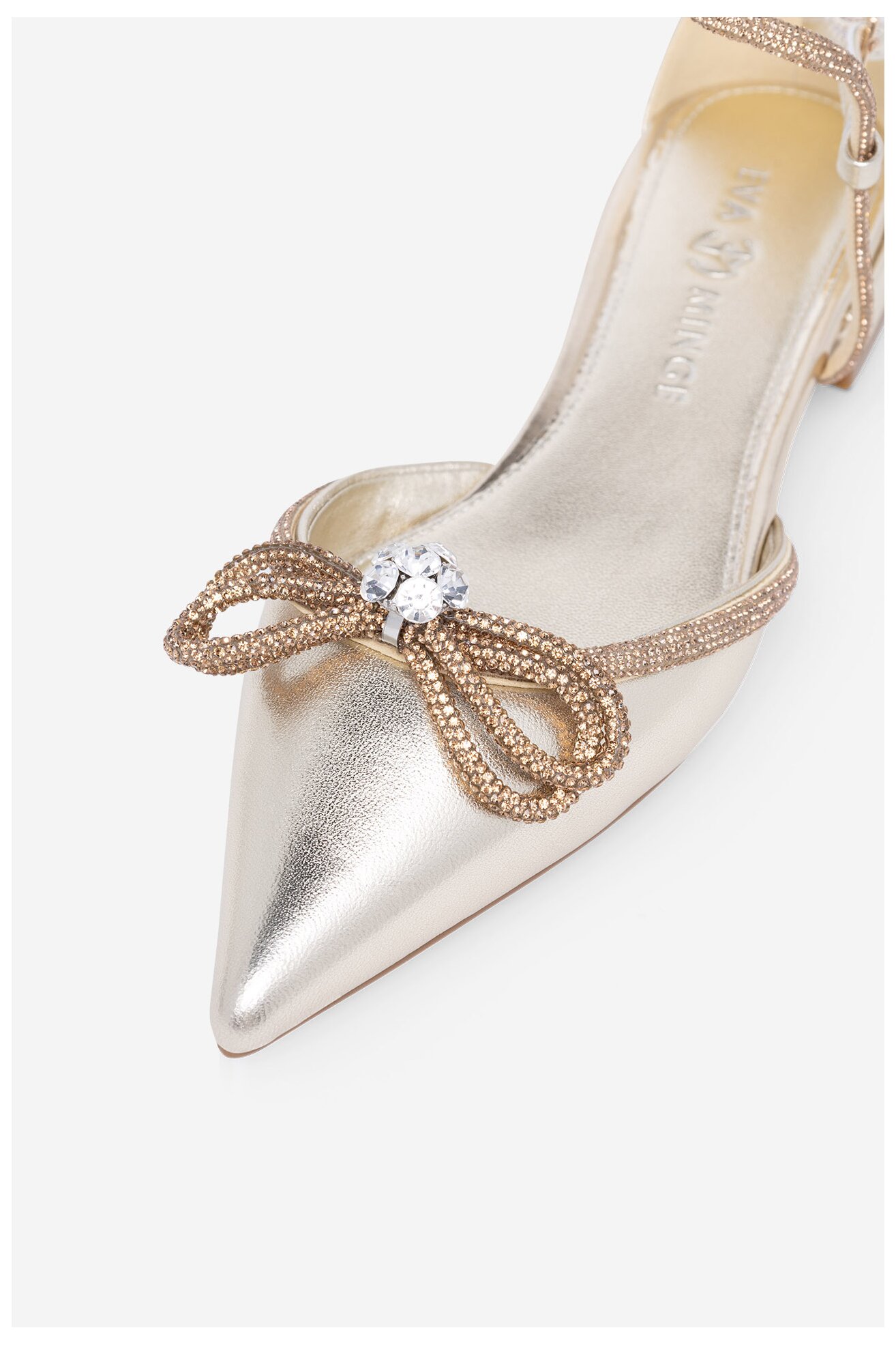 Baleríny EVA MINGE COMO-V1381-813-1 ZLATÁ