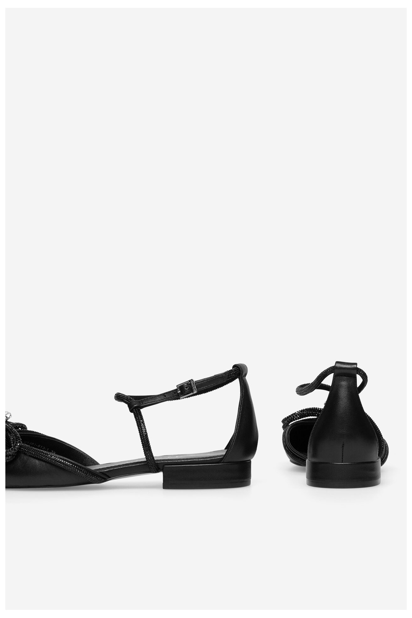 Baleriny EVA MINGE COMO-V1381-813-1 Czarny