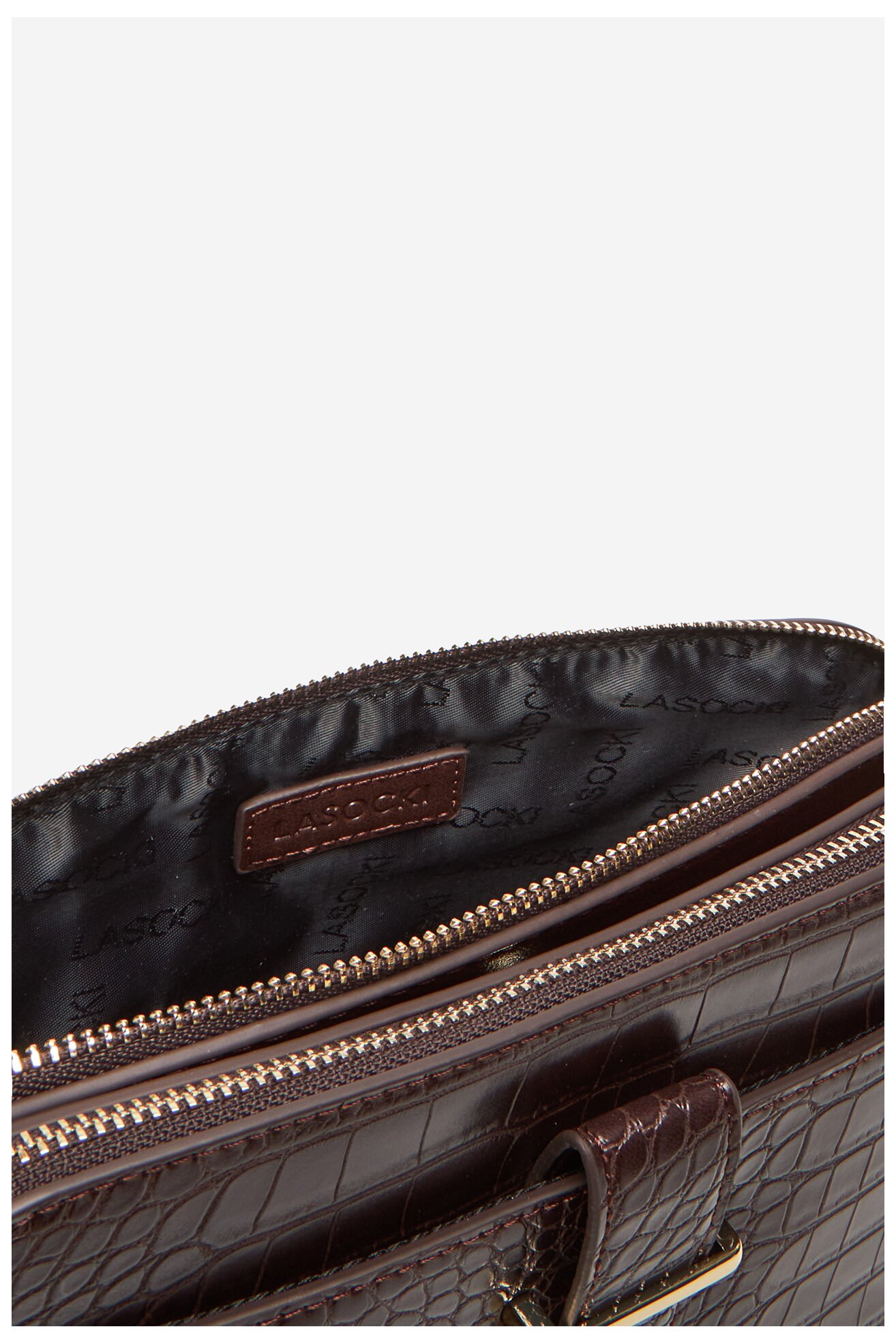 Geantă de mână Lasocki C-LSK-H-001-08 MARO ÎNCHIS