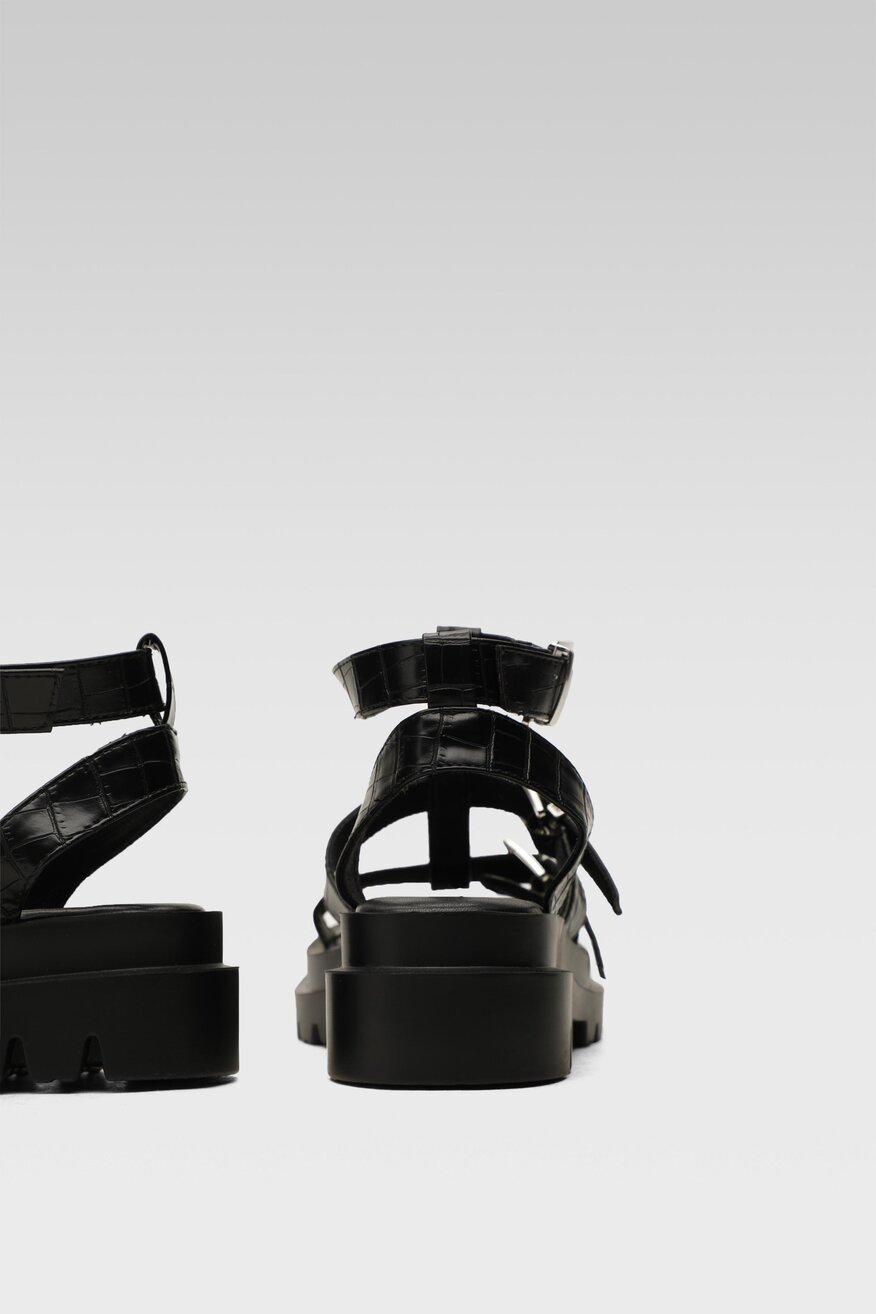 
                Jenny Fairy - Sandały ze zwierzęcym motywem czarne - 5904248750718