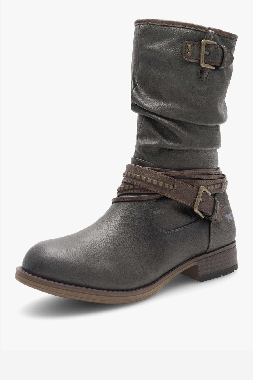 Mustang - Kozaki granatowe - 5904862895970