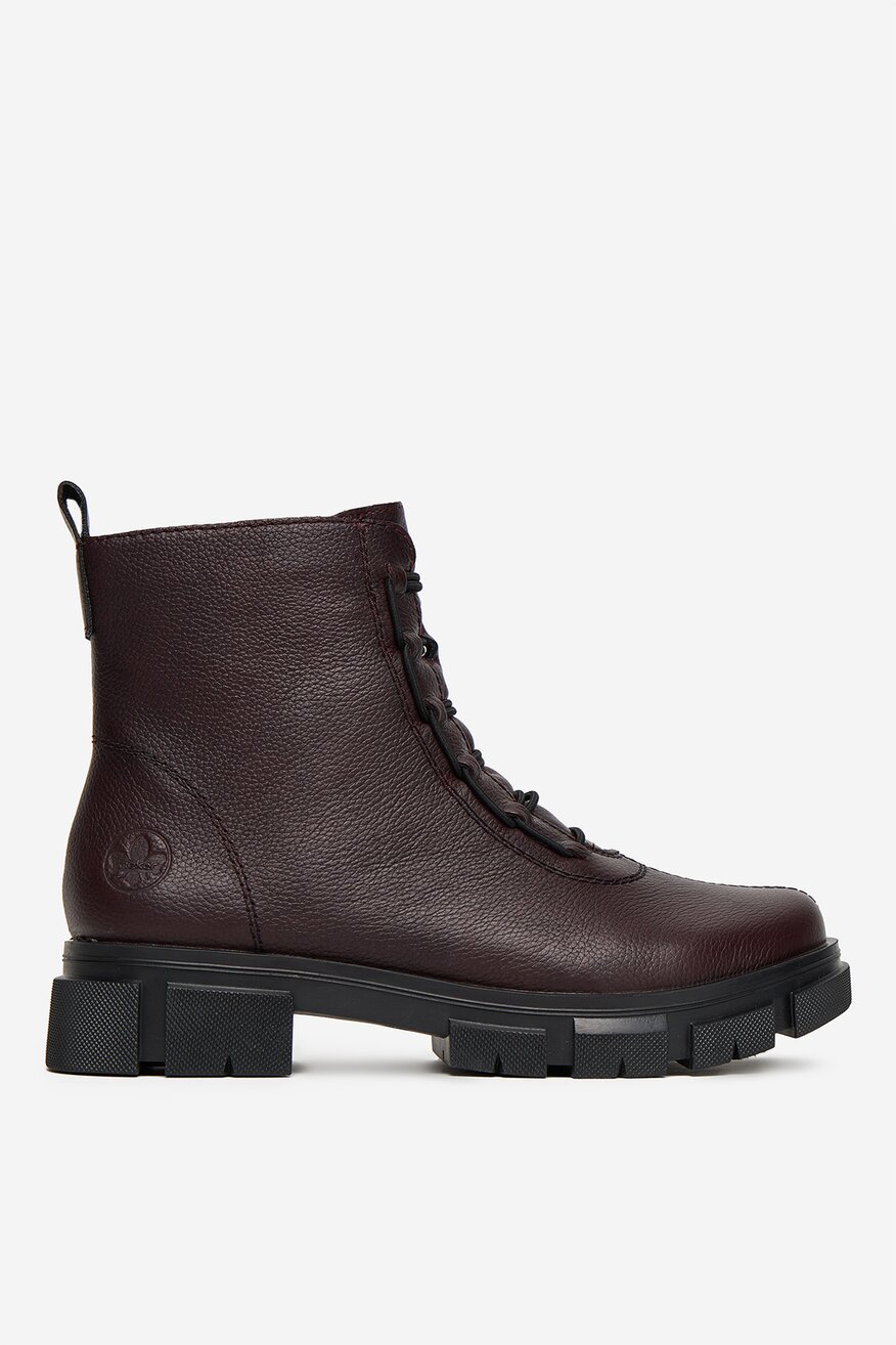 Rieker - Trzewiki skórzane ocieplane - 2230083225139