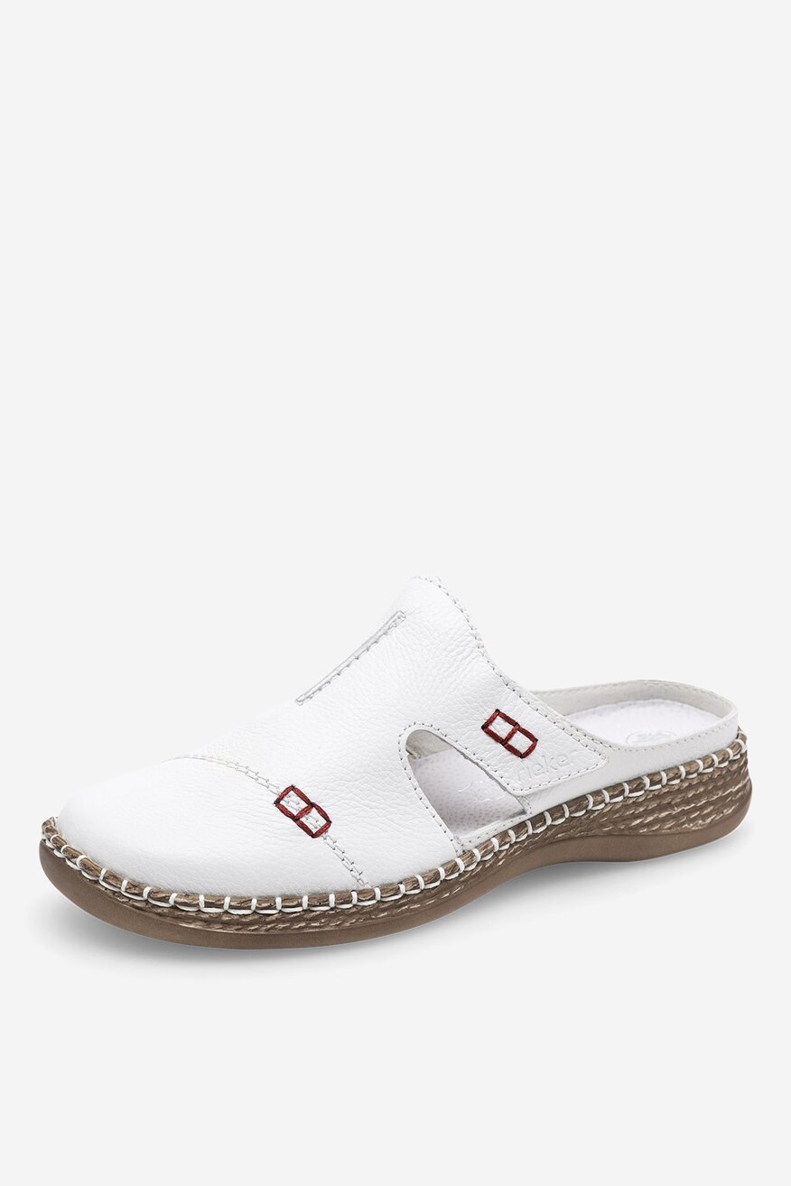 Rieker - Skórzane klapki - 2230056268439