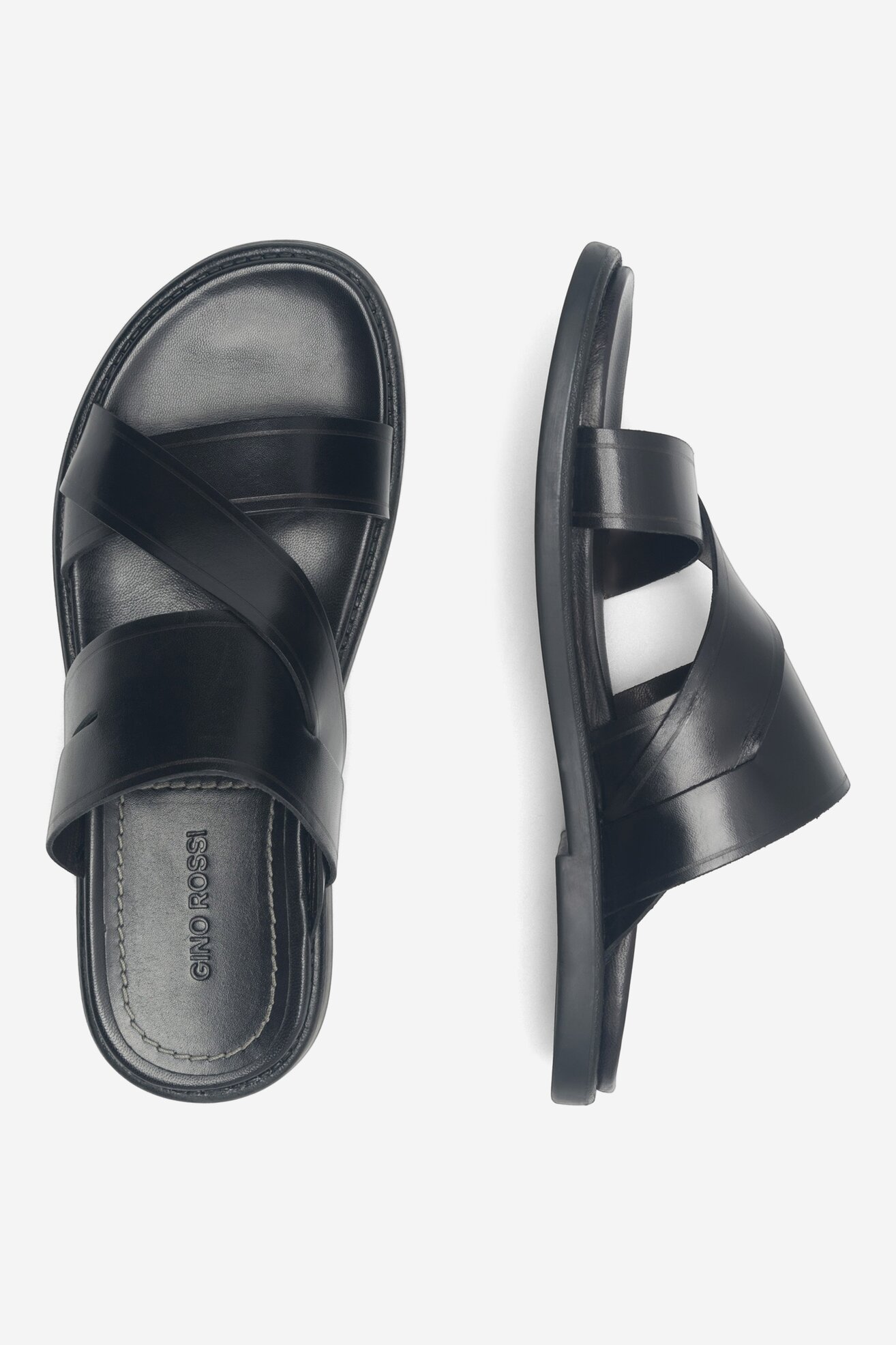 Klapki Gino Rossi MARCELLO-01 MB Czarny