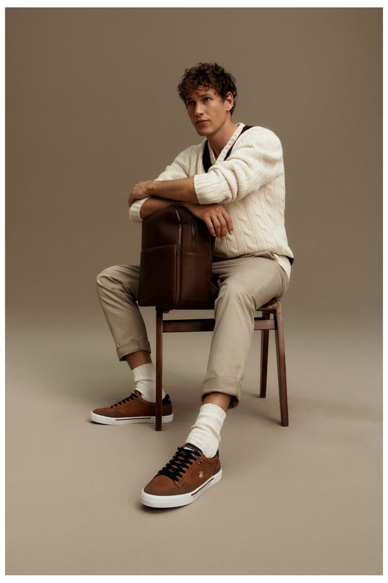 Vászoncipő Beverly Hills Polo Club V5-6248 BARNA