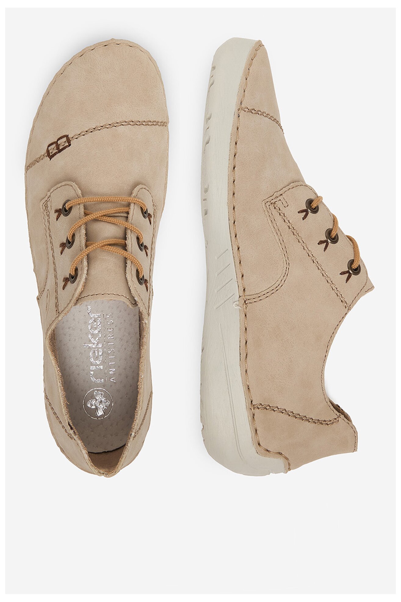 Półbuty Rieker CEO-52520-62 Beżowy jasny