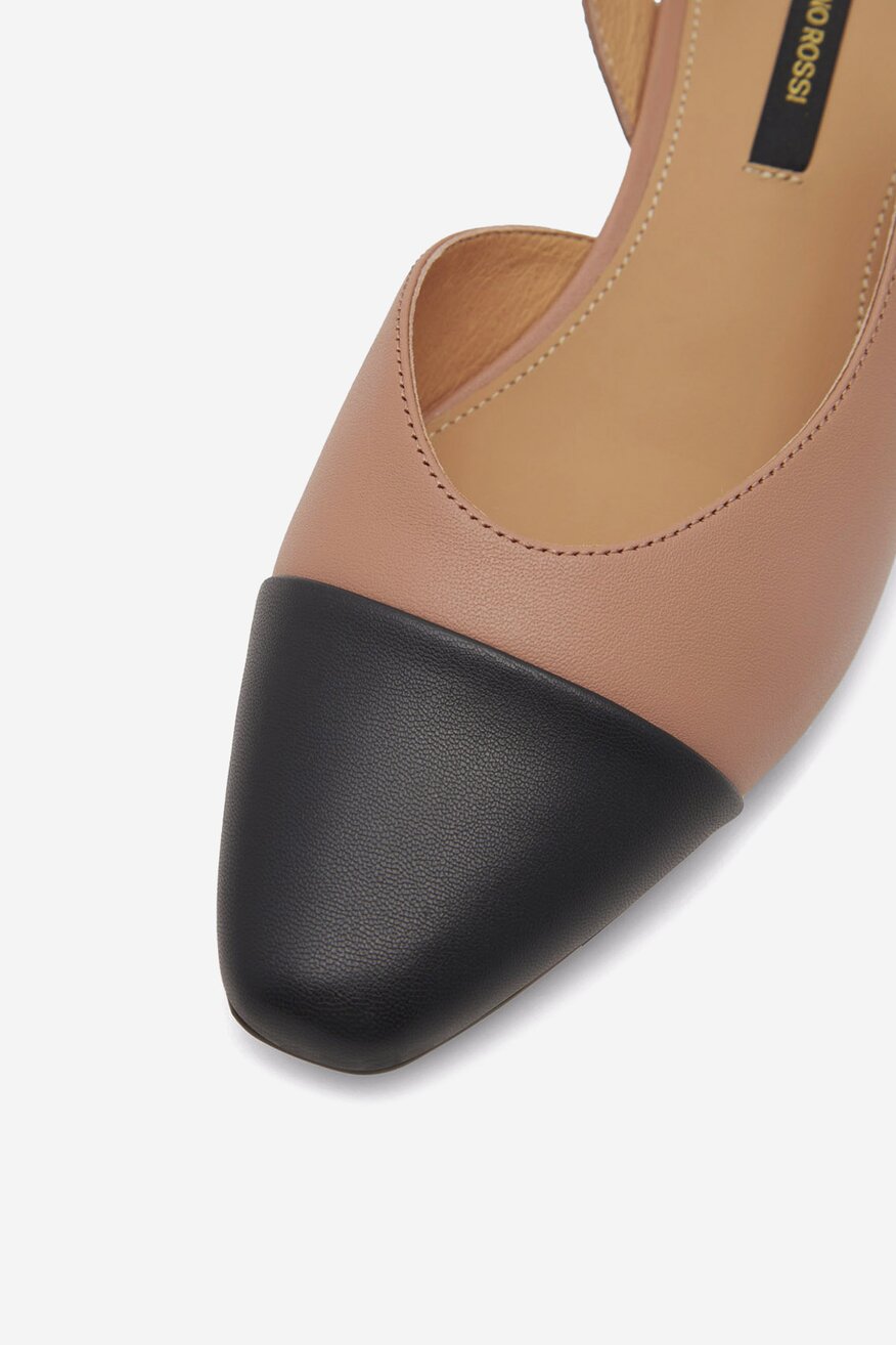 
                Gino Rossi - Czółenka skórzane na słupku - 5905588352792