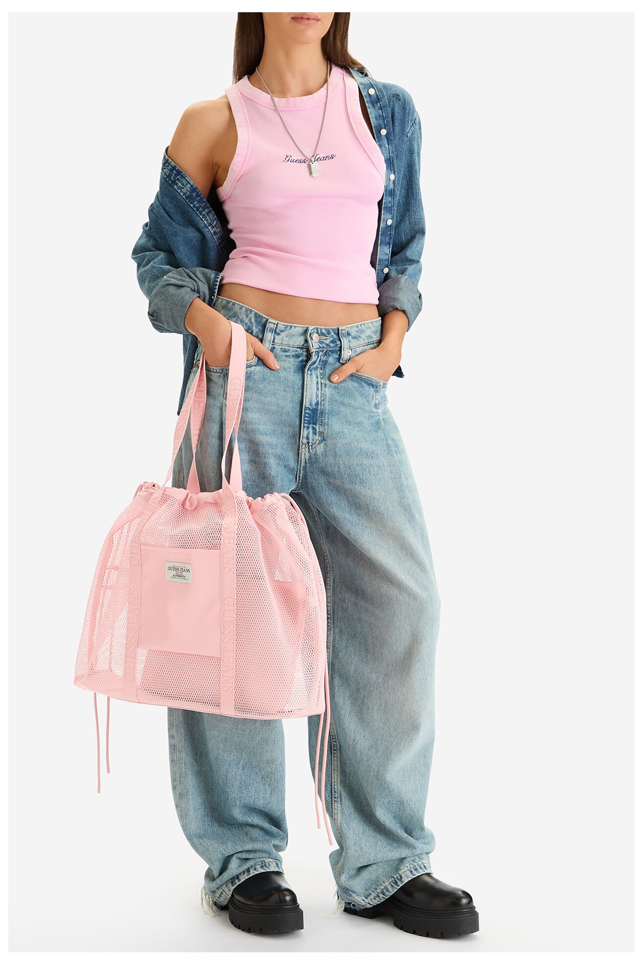 Torebka GUESS JEANS WBEO-GUESS-M-003-09 Różowy