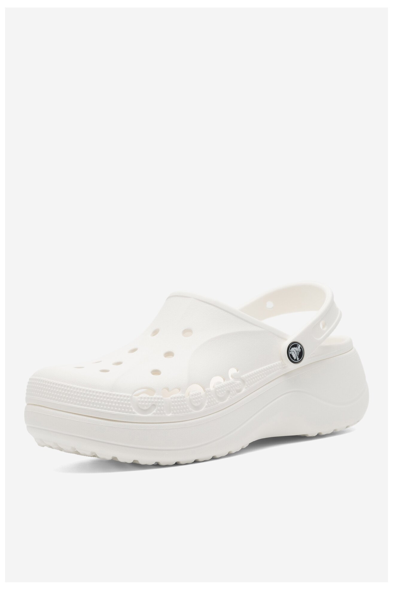 Klapki basenowe Crocs BAYA PLATFORM CLOG 208186-100 Biały