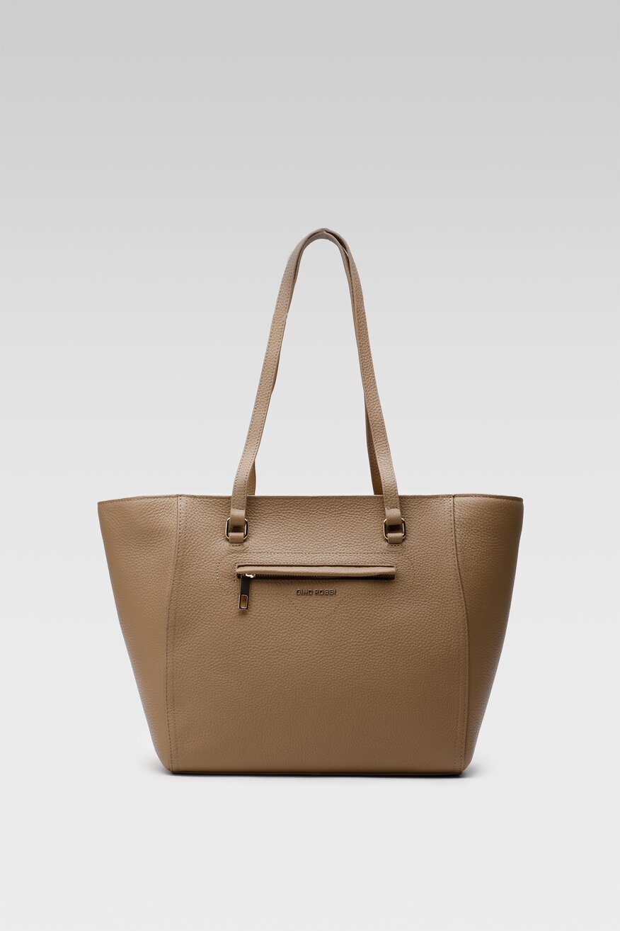 
                Gino Rossi - Torebka skórzana brązowa - 5904862050867