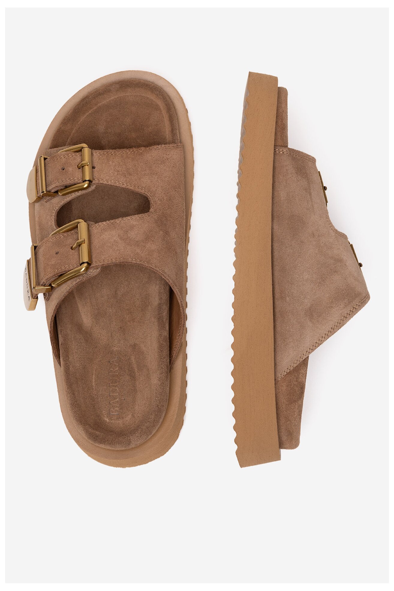 Șlapi Badura CYCLAMEN-80033-25 BEJ ÎNCHIS