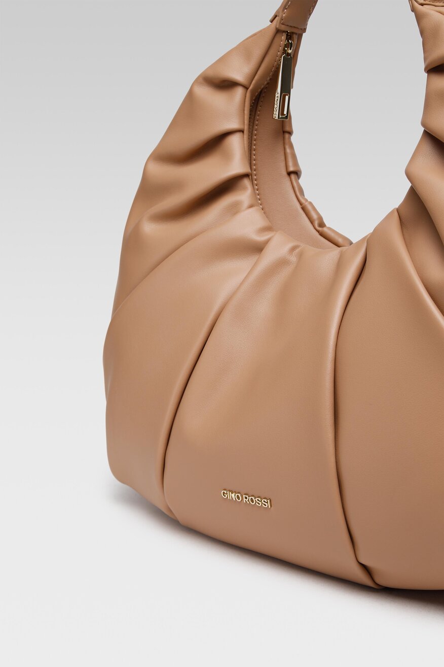 
                Gino Rossi - Skórzana torebka beżowa - 5904248529529