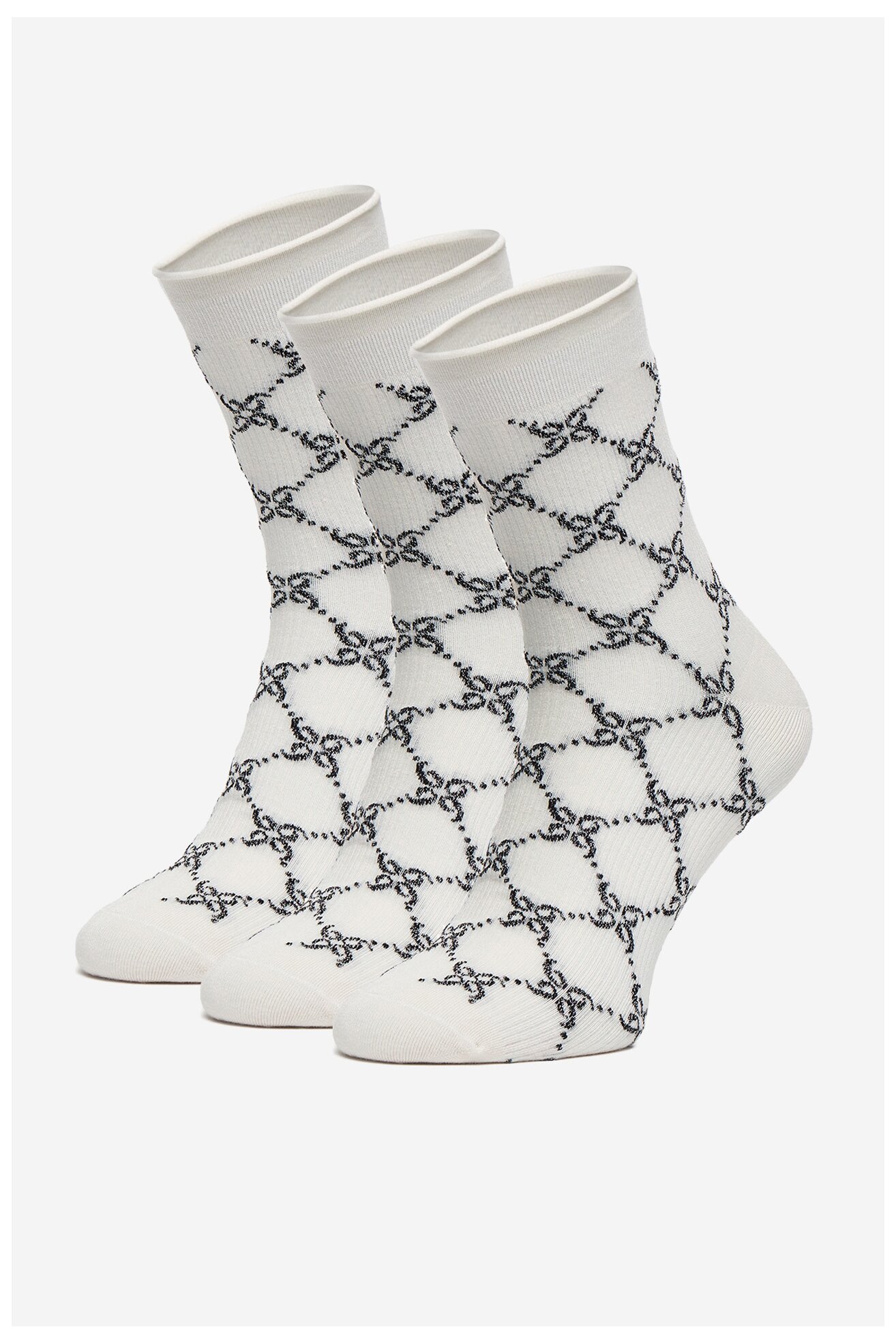 Skarpetki NINE WEST CEO_BR_NW_SILVER_01_Z_AW25 (3 PACK) Biały