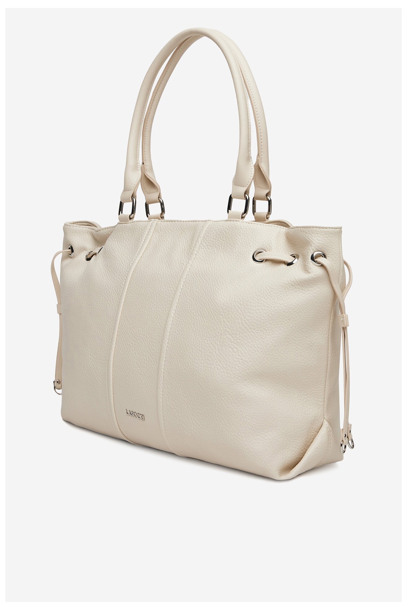 Kézitáska Lasocki LSK-X-001-07 CSONTSZÍNŰ