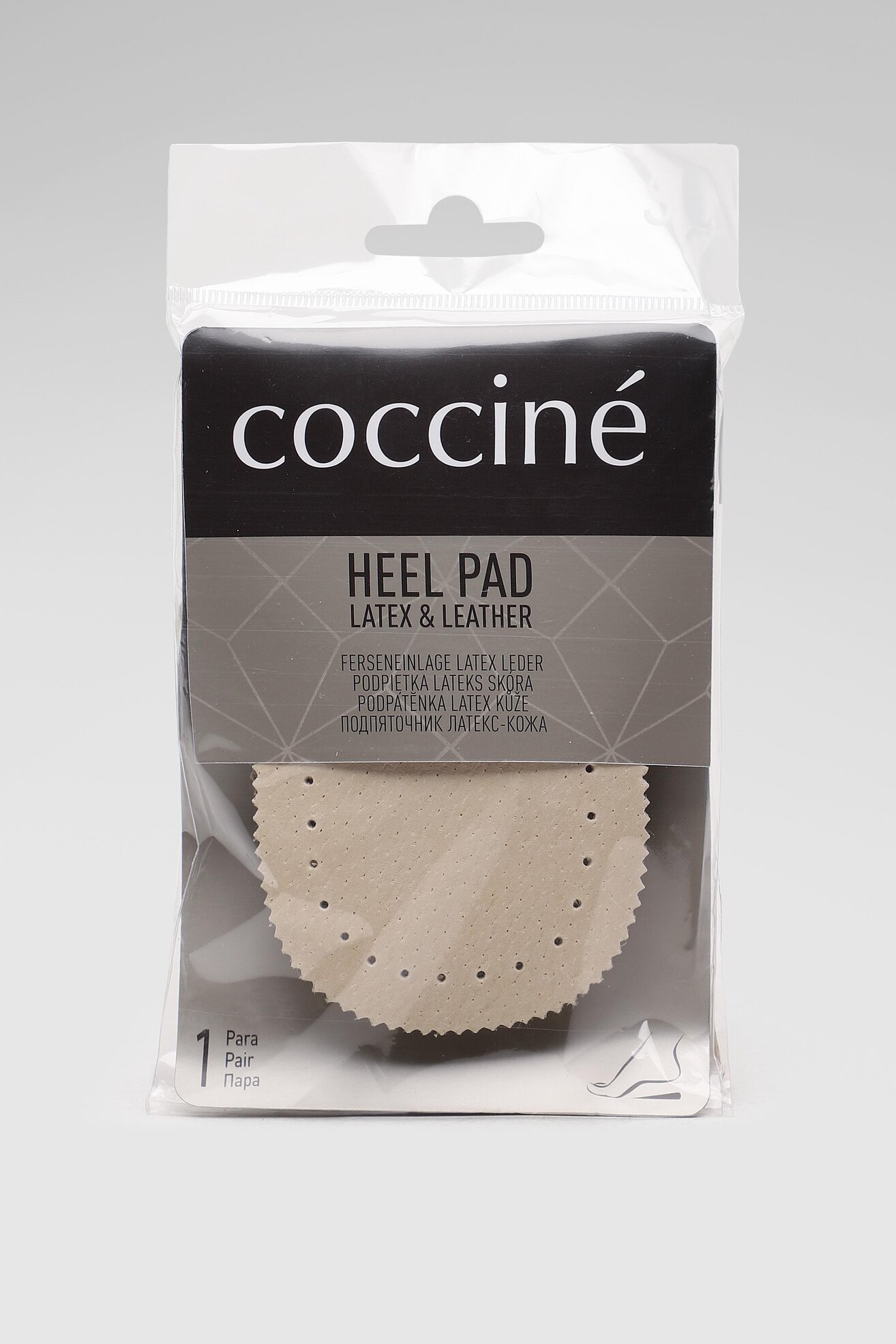 Стелки Coccine COCCINE HEEL PAD LATEX-LEATHER PODPIĘTKA NR S (1) AZ beżowy БЕЖОВ
