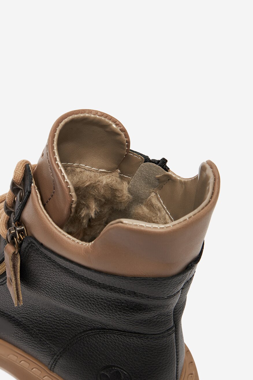 Rieker - Trzewiki skórzane ocieplane - 2230085561983