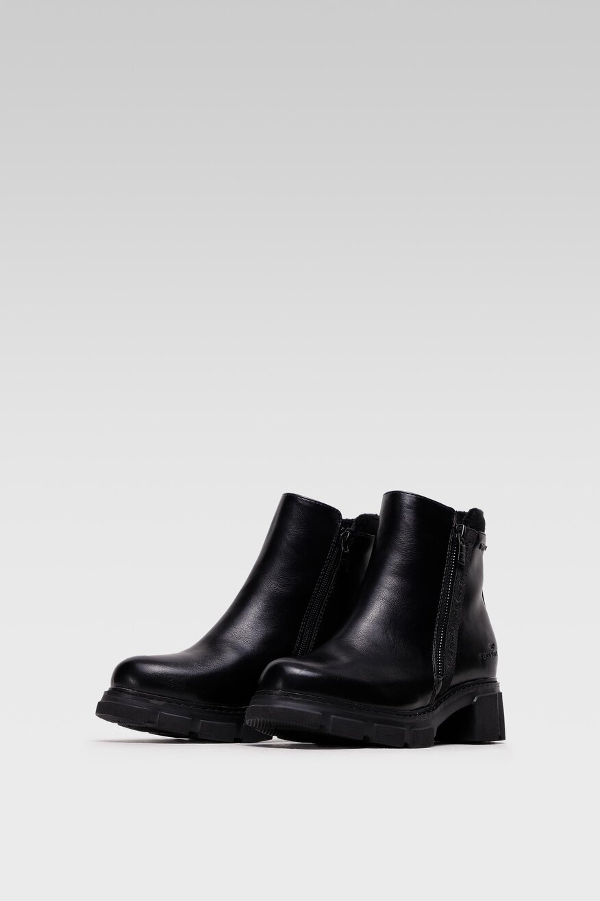 
                Tom Tailor - Botki czarne z suwakiem - 5904248089504