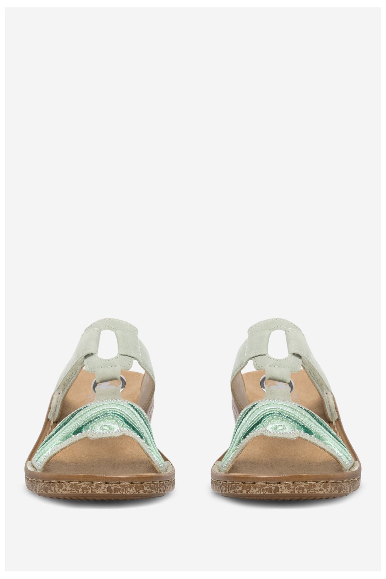 Klapki Rieker 62829-52 Zielony