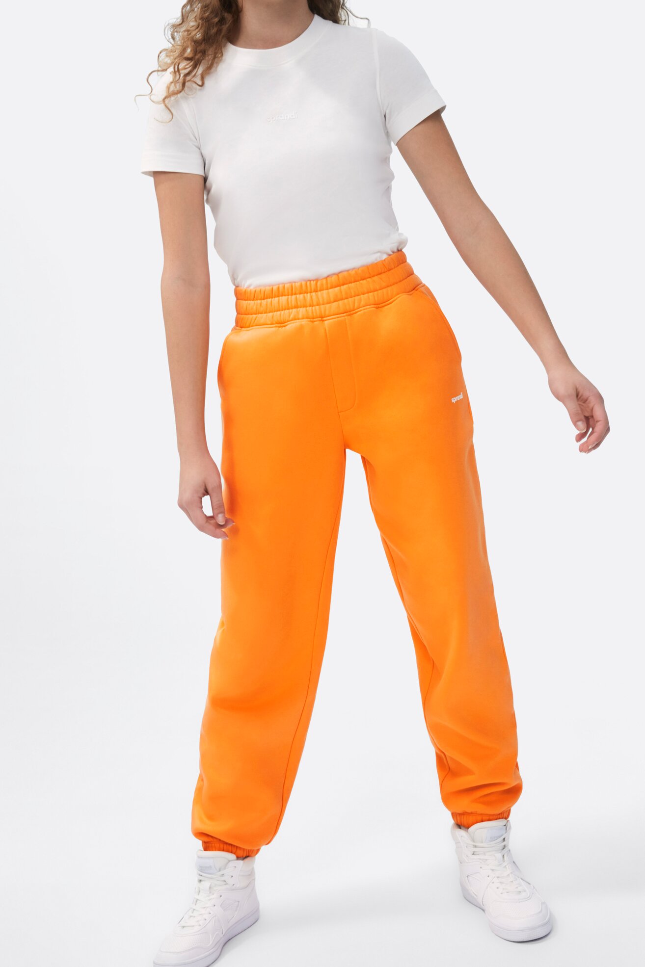Spodnie joggersy Sprandi SP22-SPD001 Pomarańczowy