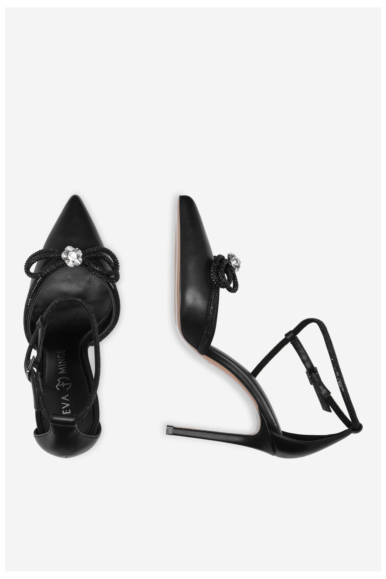 Lodičky EVA MINGE ANCONA-V325-25531 ČERNÁ