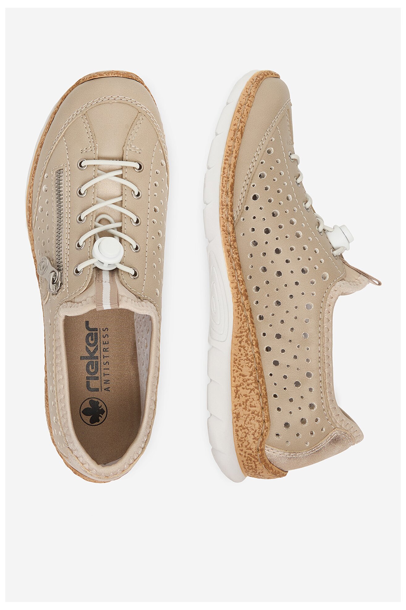 Półbuty Rieker CEO-N42P6-62 Beżowy