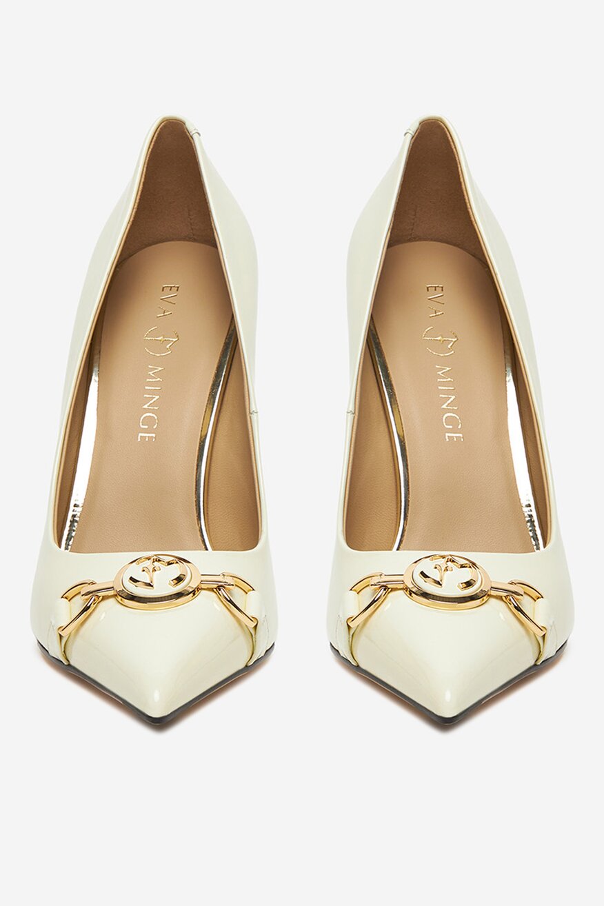Pantofi cu toc EVA MINGE ALB - 5906751283486