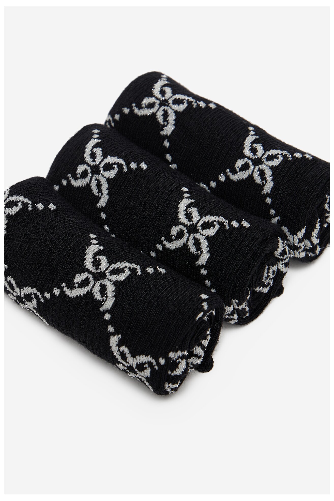 Skarpetki NINE WEST CEO_BR_NW_SILVER_01_Z_AW25 (3 PACK) Czarny