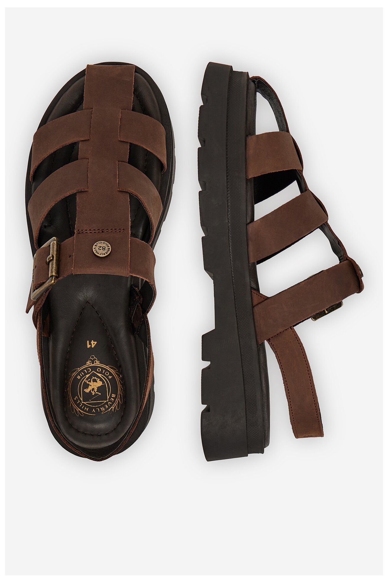 Sandały Beverly Hills Polo Club WI34-HARPER-02 Brązowy