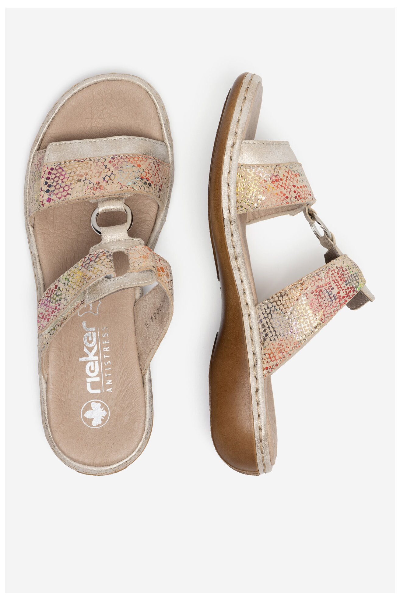 Klapki Rieker 659X6-90 Różowy